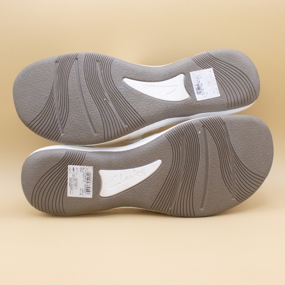 Clarks Breeze Piper White Slip On Comfort Slides Sandals Women's Size 11 M - Picture 8 of 8